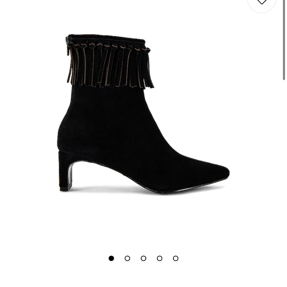 Revolve Raye Black Fringe Suede Pointed Toe Bootie - image 6